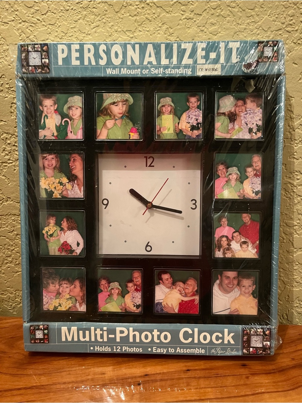 Persona Black Multi-Photo Wall Clock